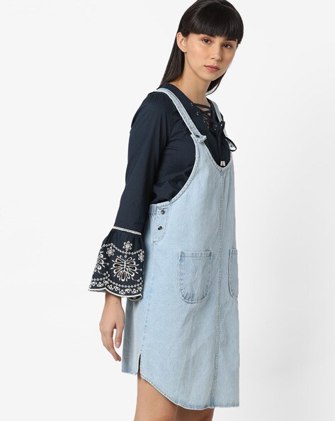 Kristin Denim Overall Dress – FEHRNVI