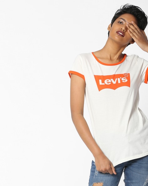 Buy Off-White Tshirts for Women by LEVIS Online 