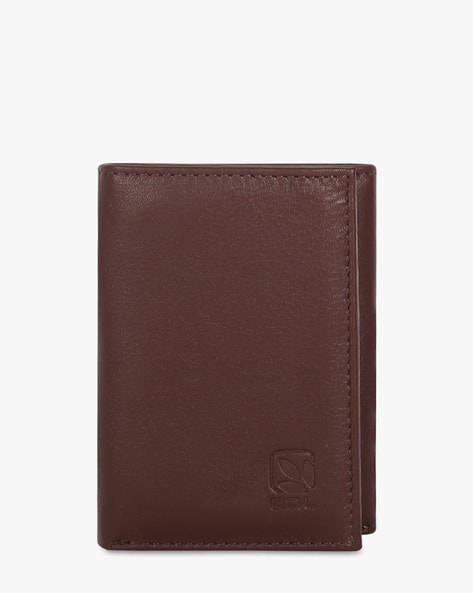 Textured Tri-Fold Leather Wallet