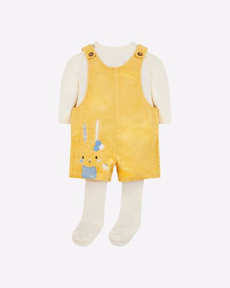 yellow dungarees