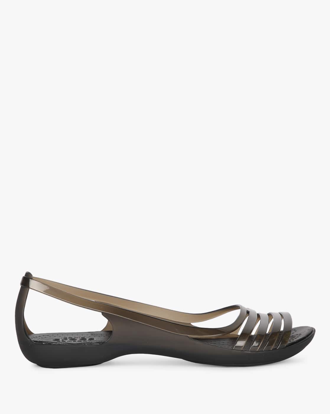 crocs huarache flat black