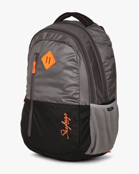 skybags footloose leo 03 grey & black color block backpack