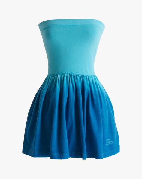 Ombre-Dyed A-line Tube Dress