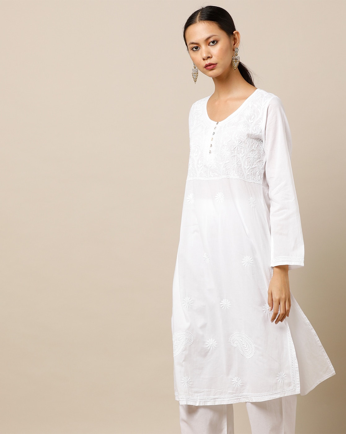 white kurta for women online