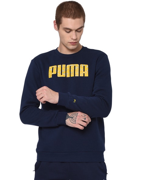 Crew-Neck Sweatshirt with Branding