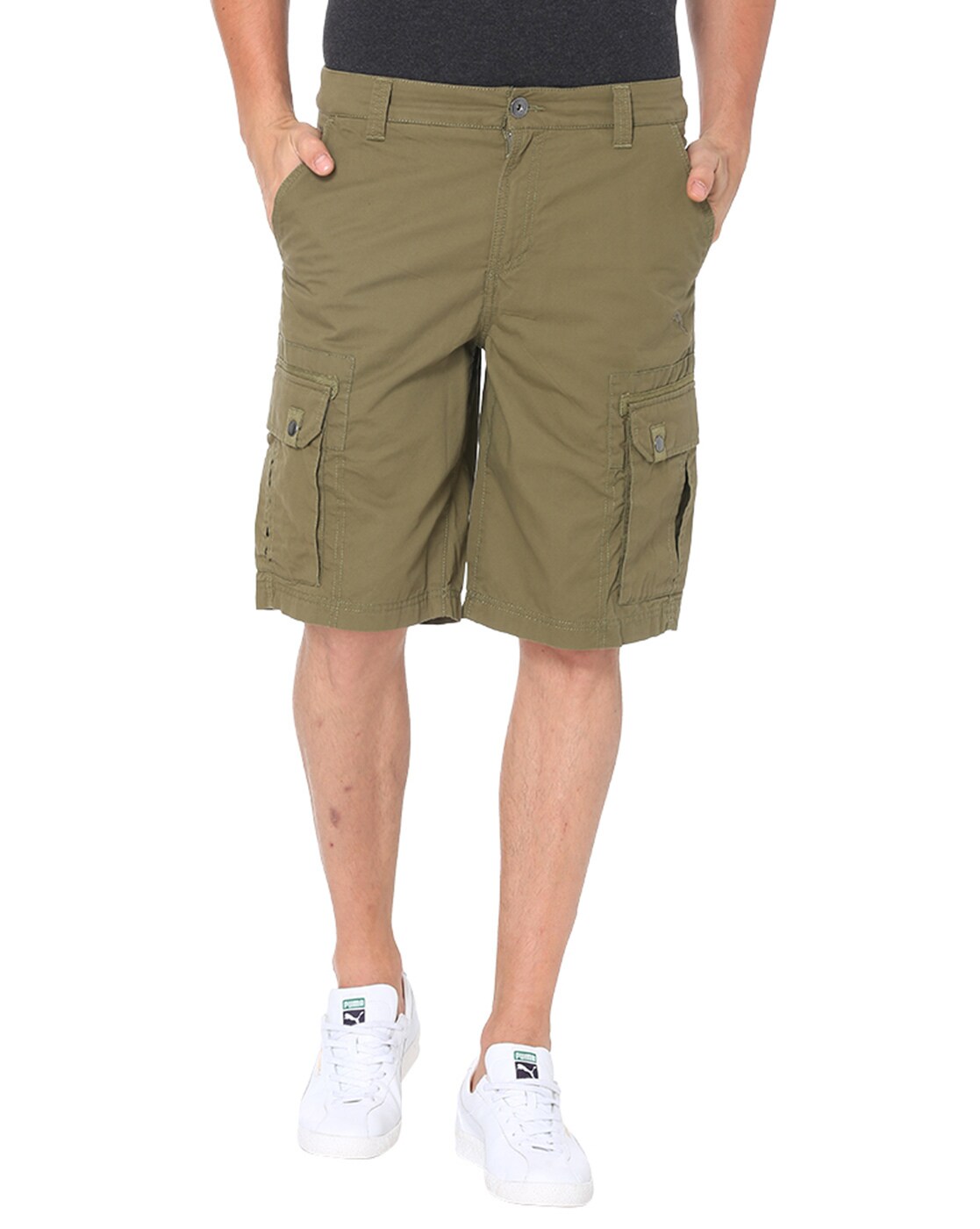 Buy Olive Green Shorts \u0026 3/4ths for Men 