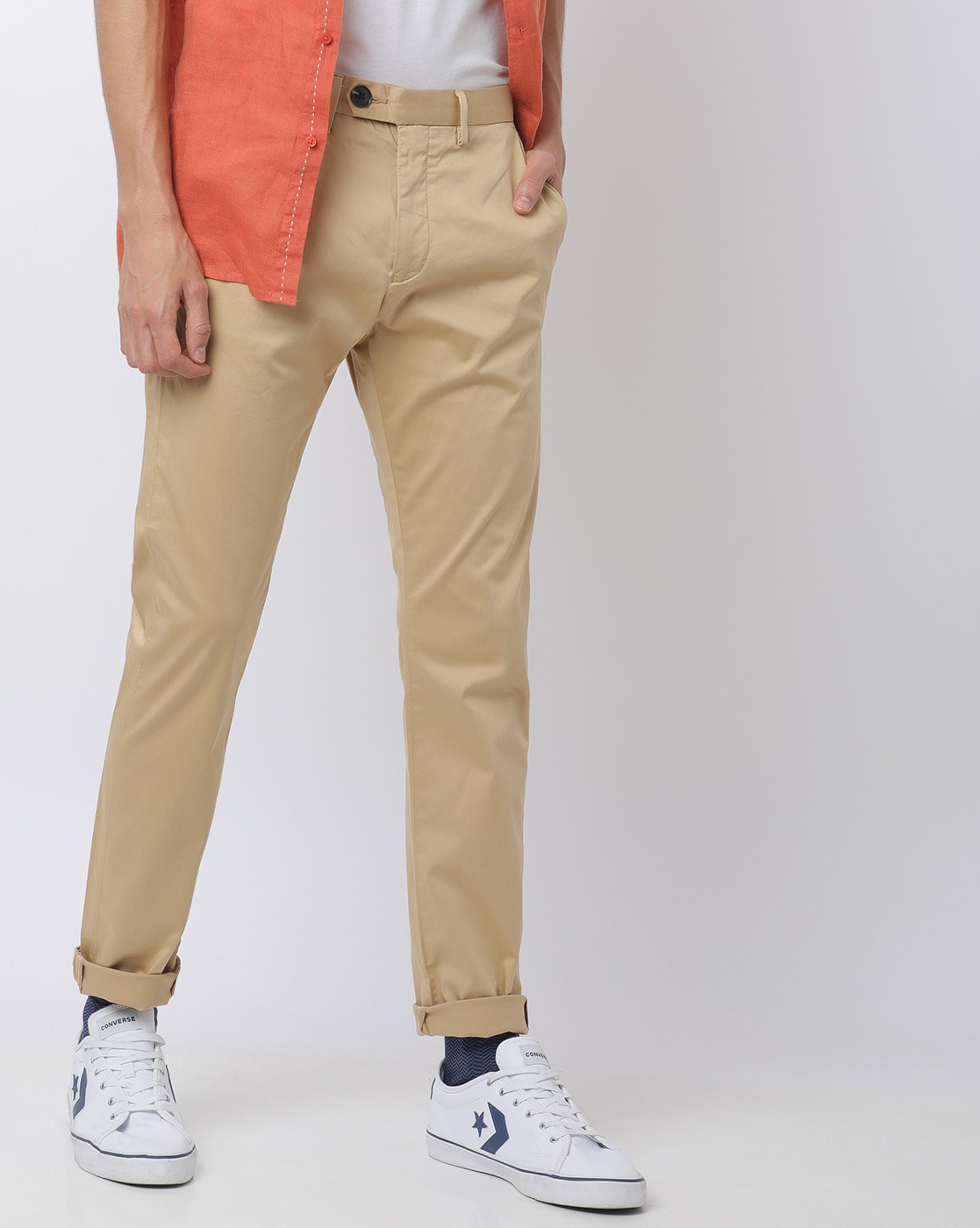 CELIO Mens Straight Cargo Trousers EU 44 Large W34 L34 Khaki Cotton |  Vintage & Second-Hand Clothing Online | Thrift Shop