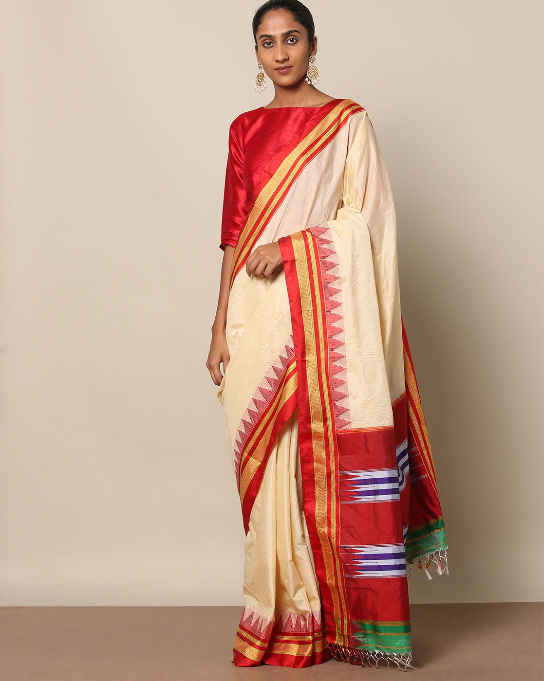 Raw Silk Temple Raw Silk Saree – ArtwarebyRuHH