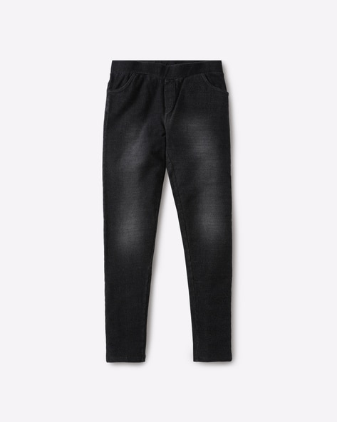 Lightly Washed Ankle-Length Jeggings