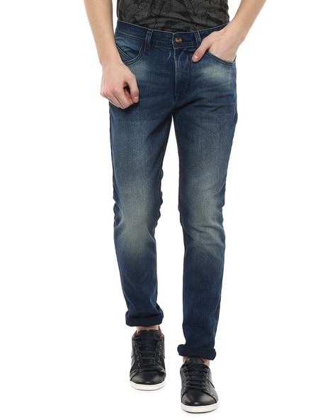 People Mid-Rise Washed Jeans