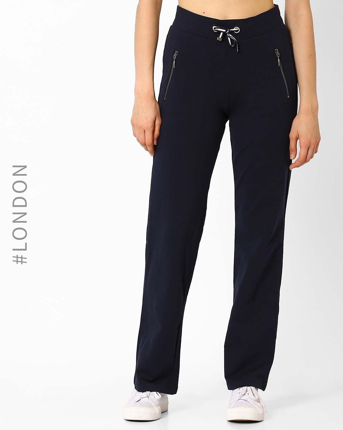Buy Navy Blue Track Pants for Women by Marks & Spencer Online