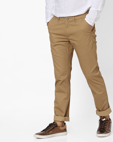 Buy Khaki Super Slim Fit Knitted Stretch Jeans Online at Muftijeans