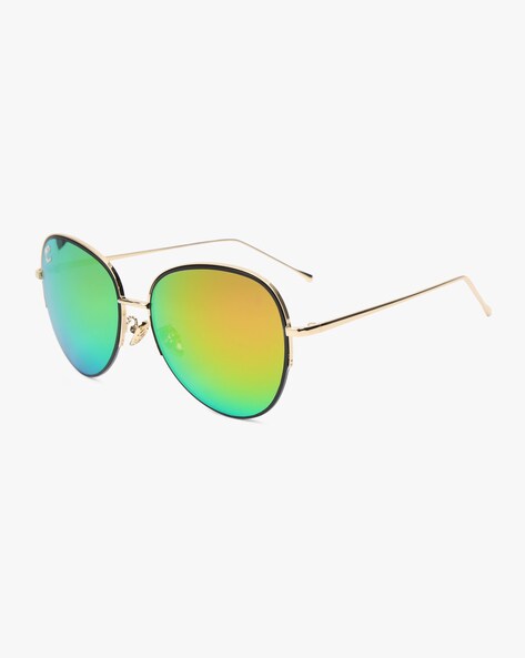 Buy VAST Retro Round Sunglasses For Men And Women (Blue Blue Mirror) Online
