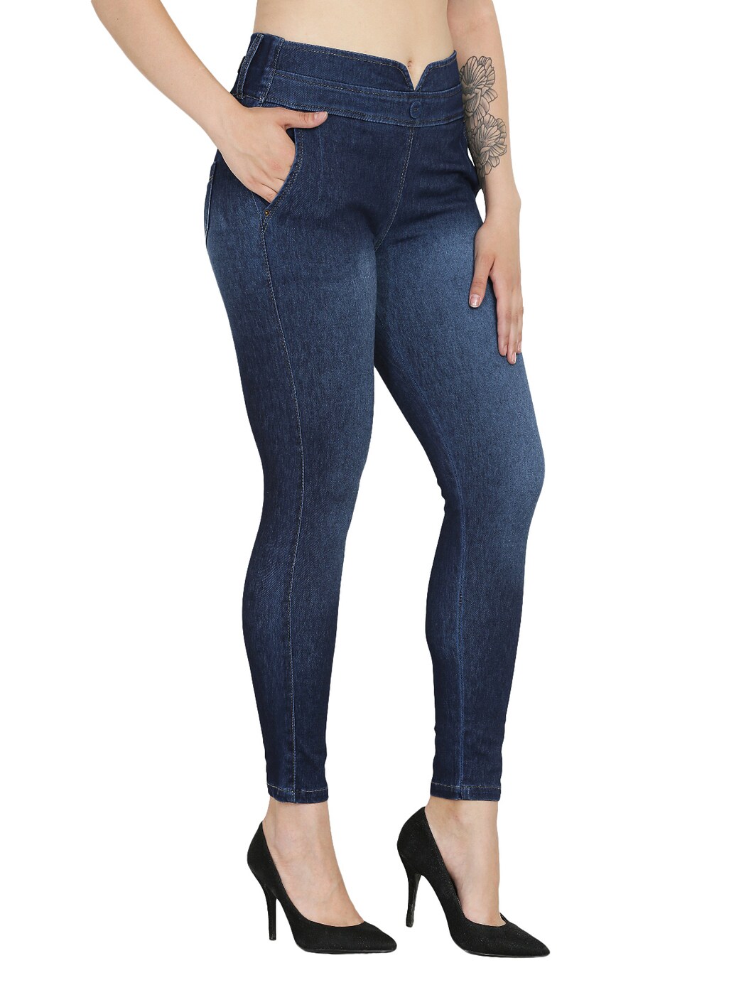 Plus Size Denim Trouser