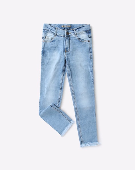 612 League Girls Washed Mid-Rise Jeans