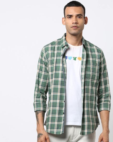 checked oxford shirt