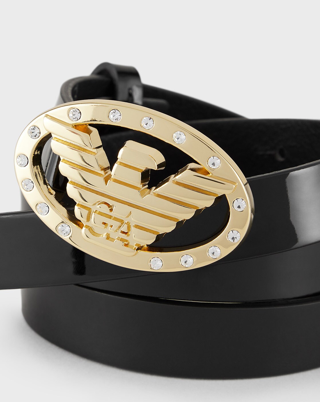 Belt with Studded Logo & Adjustable Closure