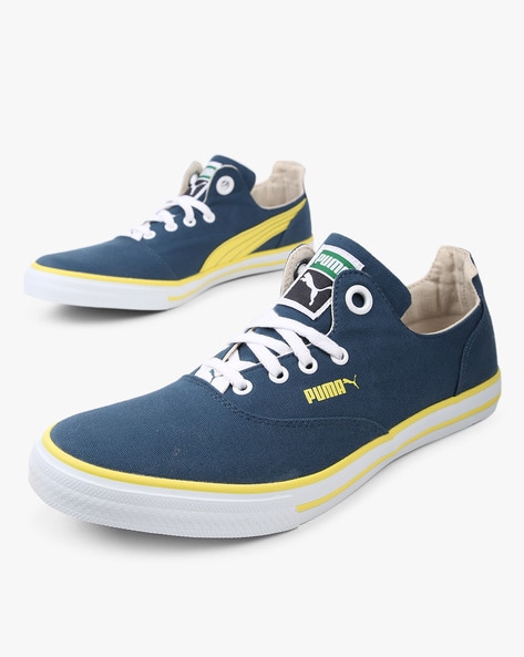 puma blue and yellow casual shoes