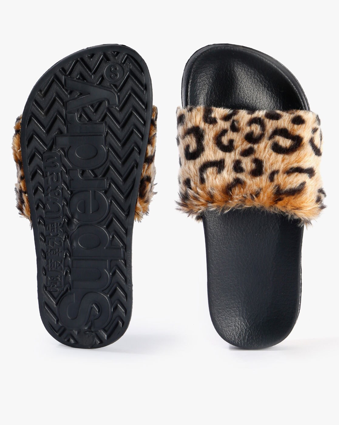 womens leopard print slides