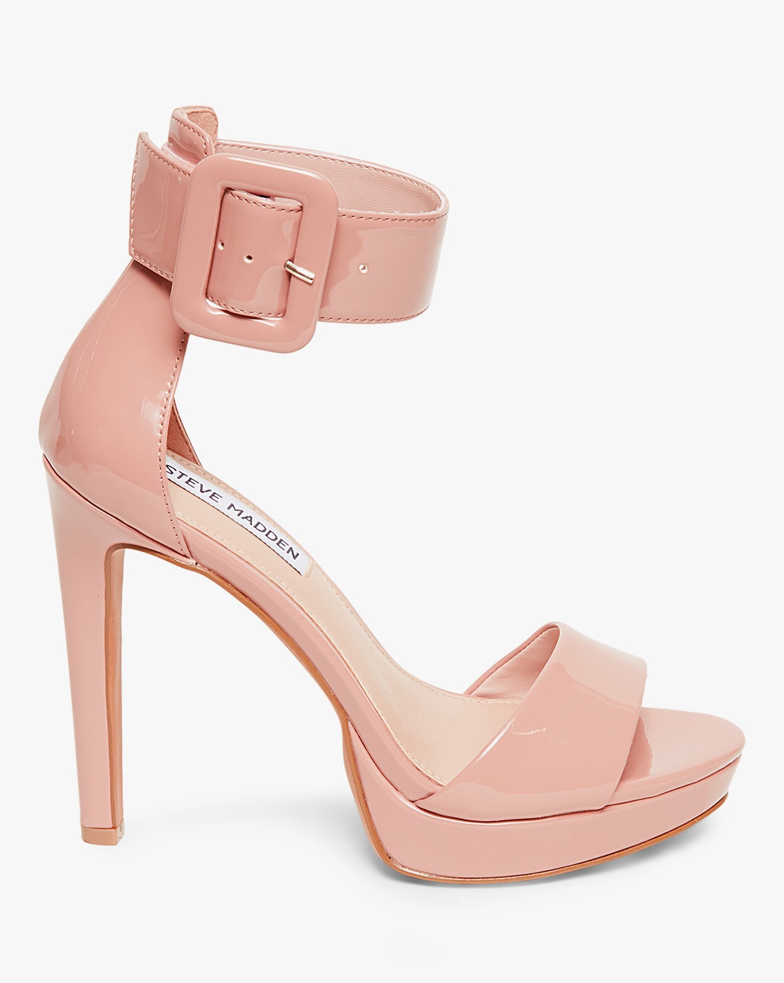 Buy Peach Heeled Sandals for Women by 