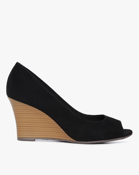 Buy black Heeled Shoes for Women by DFX 