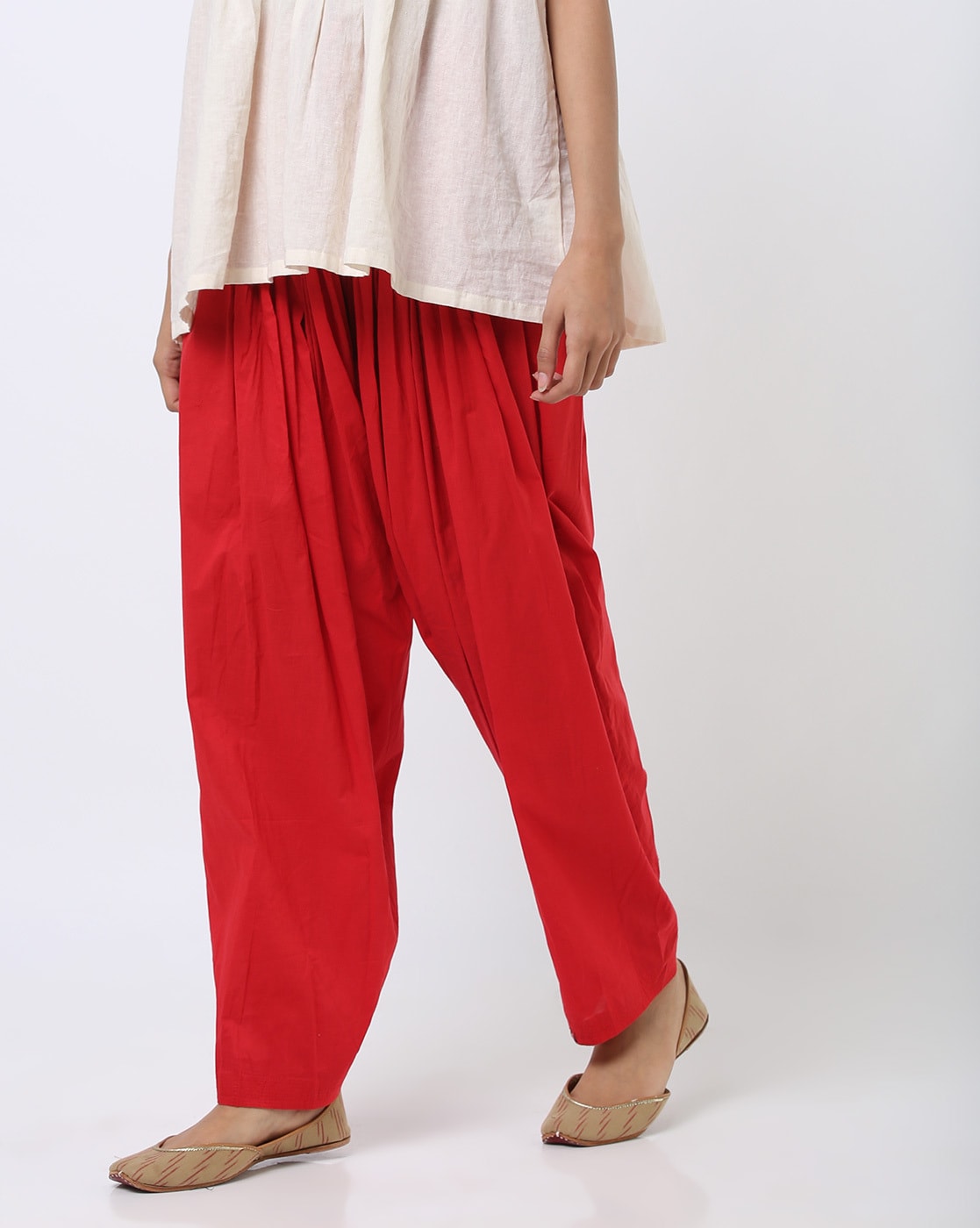 Women'S Cotton Traditional Patiala Salwar Red, White & Black Combo Pack Of  3 Pcs | eBay