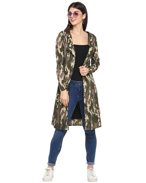 Army print hotsell coat womens