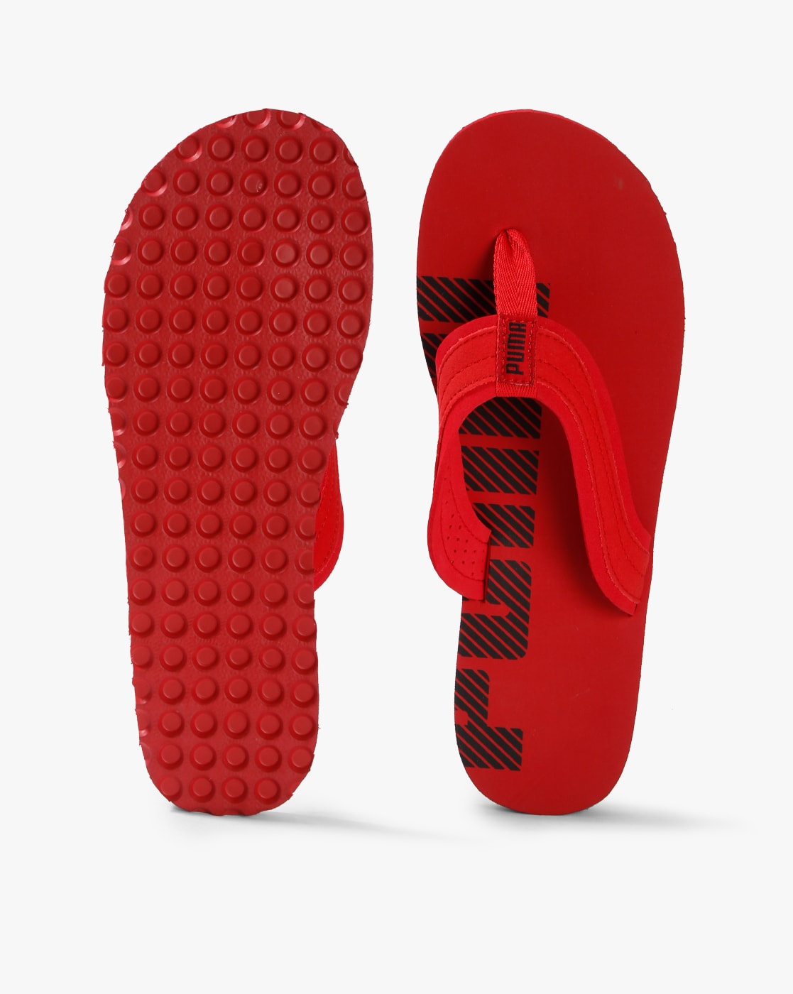 puma slippers red