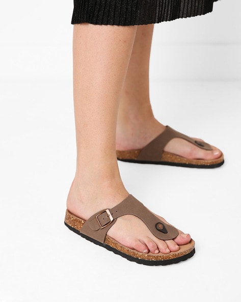 Buy Brown Flat Sandals for Women by 