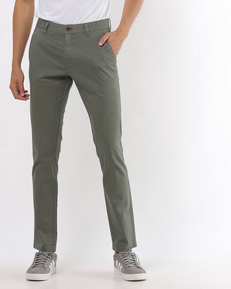 green slim fit chinos