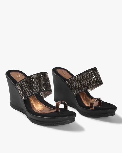 Buy black Heeled Sandals for Women by 
