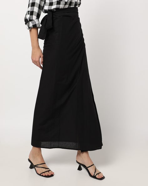 black a line maxi skirt