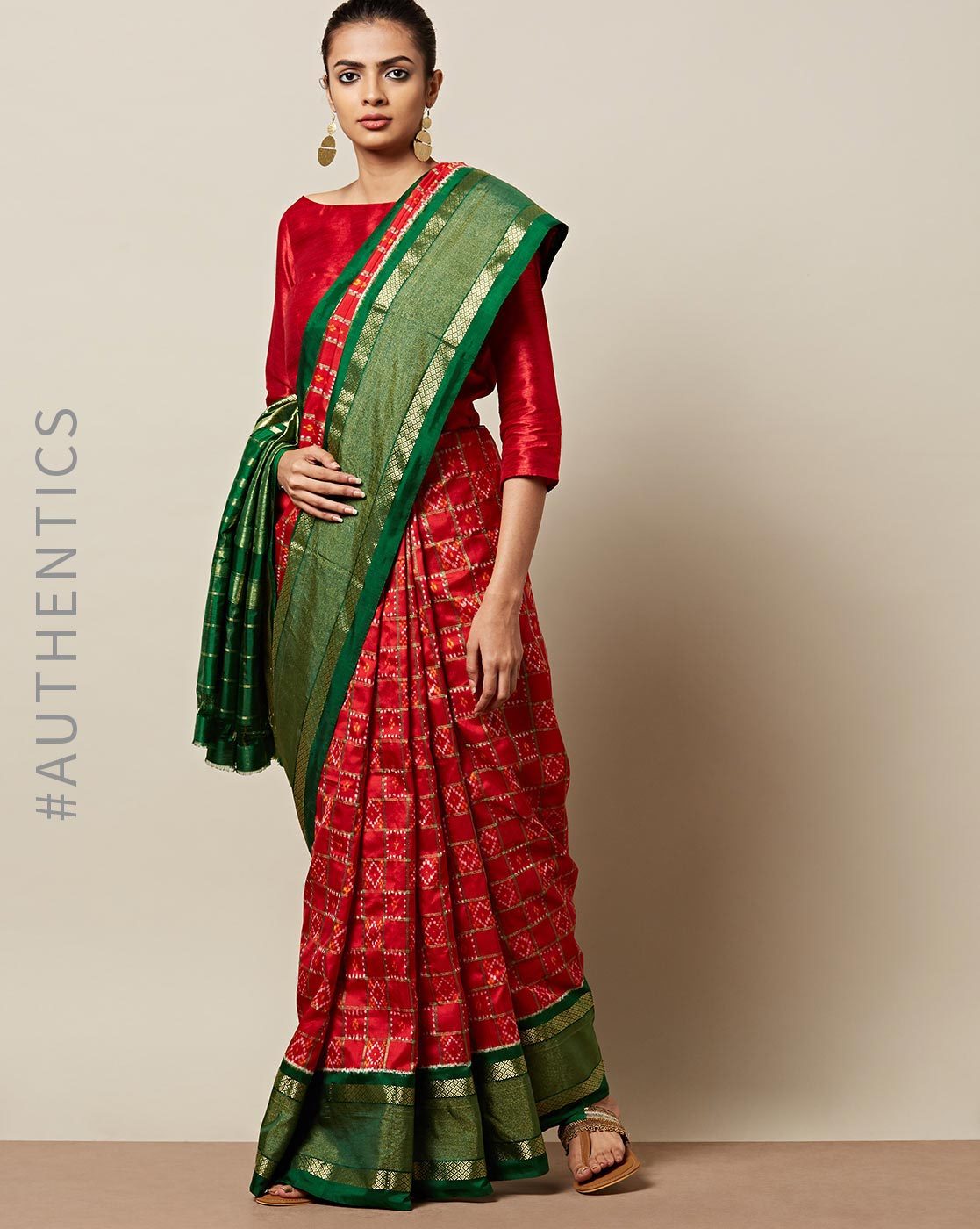 Buy Peach Sarees for Women by Gorgone Online | Ajio.com