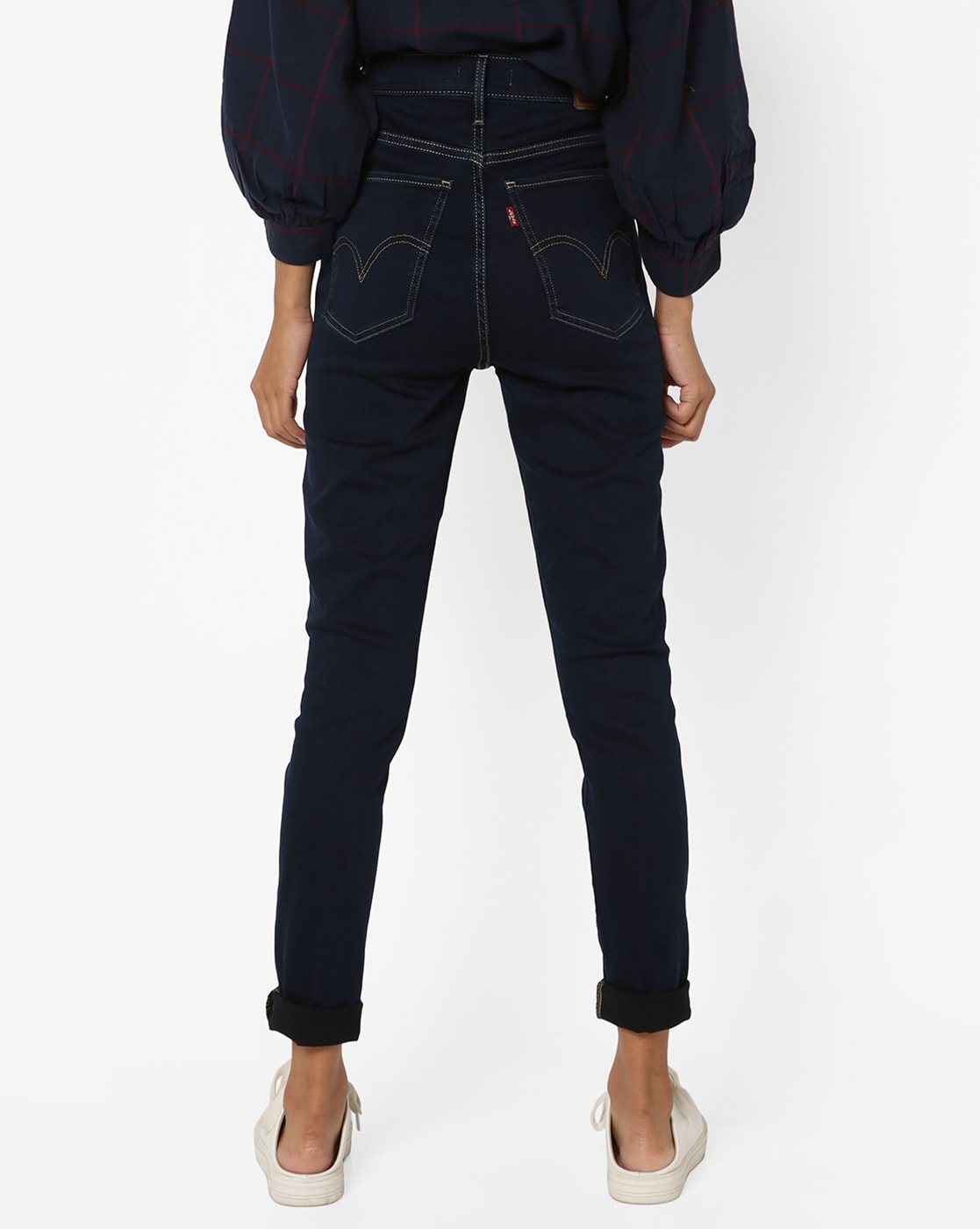 levis high waisted black skinny jeans