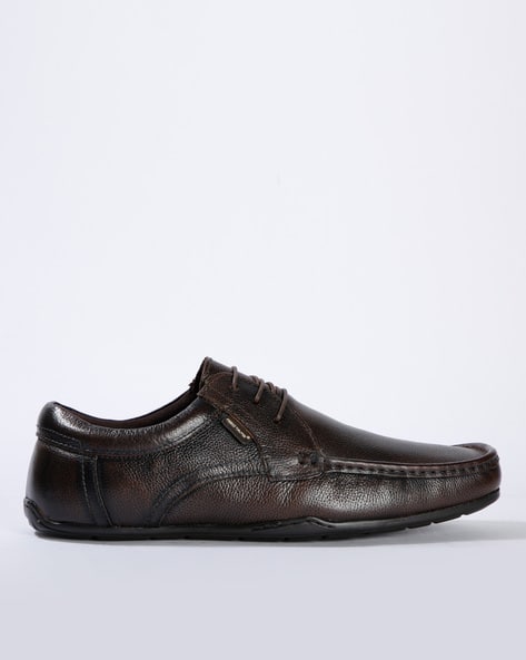 Textured Derby Shoes with Moc-Stitch Upper (Image - 2)