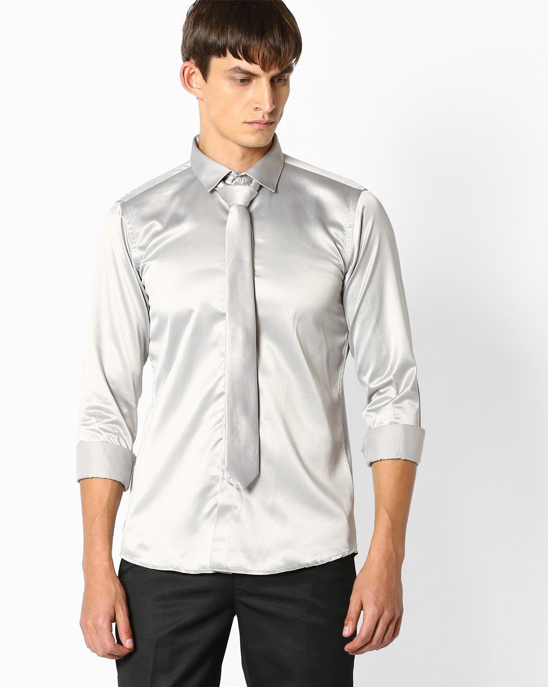 Buy Silver Shirts for Men by NETWORK ...