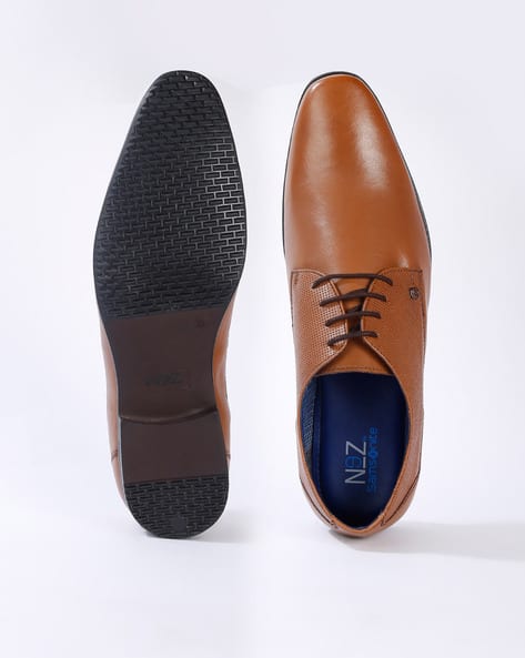 Buy Tan Formal Shoes for Men by NEZ Online - Main Image