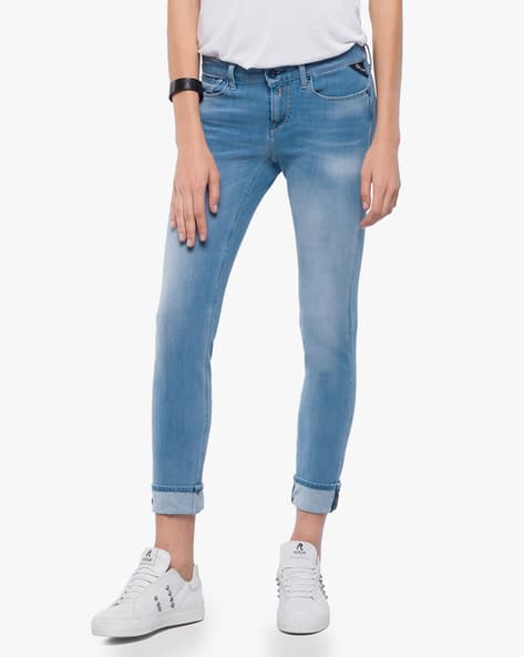 LUZ Skinny Fit Hyperflex Medium Wash Jeans