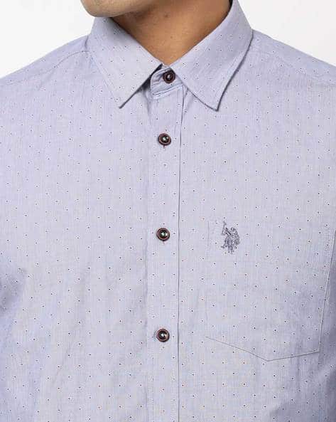 Woven Cotton Shirt with Patch Pocket (Image - 3)