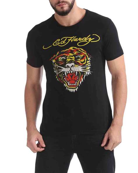 Ed Hardy Tiger Black Wash T-Shirt