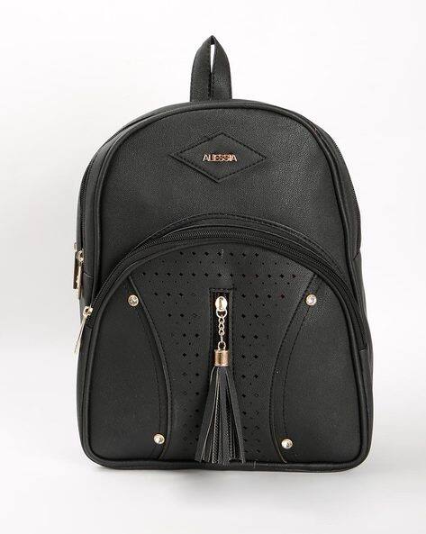 Buy Alessia74 Laser-Cut Backpack with Tassel Online | Ajio.com Buy Alessia74 Laser-Cut Backpack with Tassel Online | Ajio.com