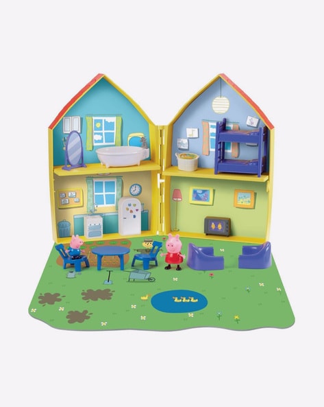 peppa pig gets a new toy house