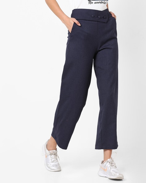 cropped trousers Navy - Denim | Longchamp MY