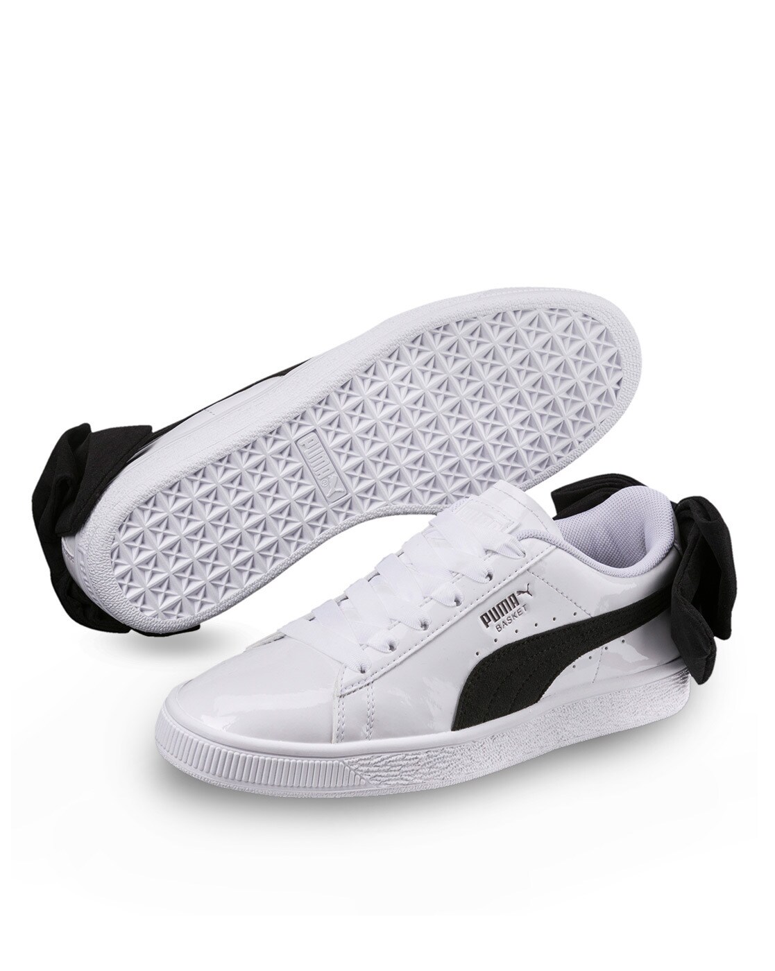 women's puma basket bow casual shoes