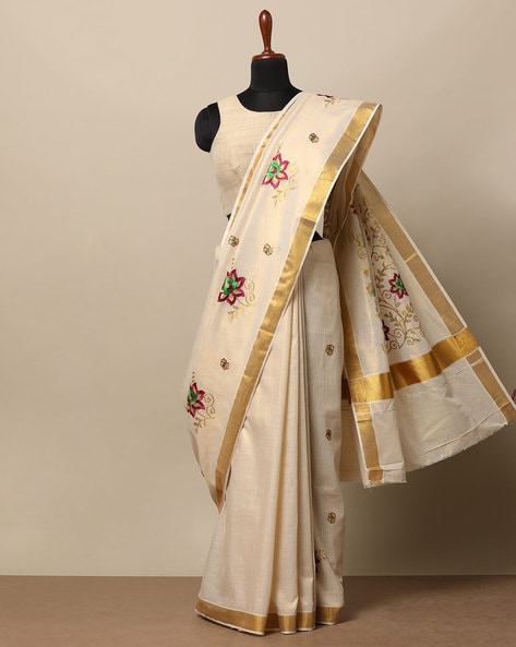 Kerala Kasavu Saree at Rs 950/piece | Kerala Cotton Saree in Surat | ID:  2853034112512