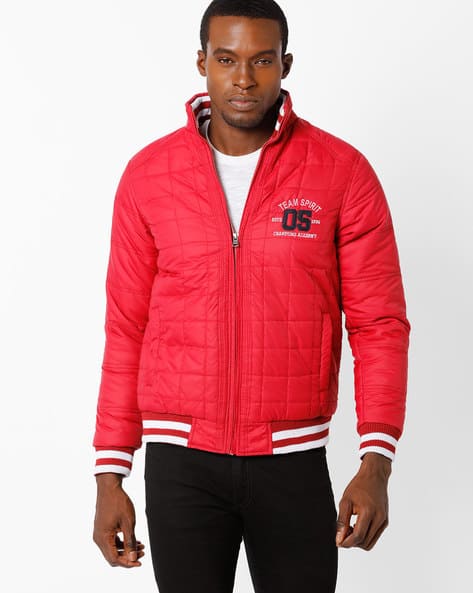 Quilted Jacket With Mock Collar