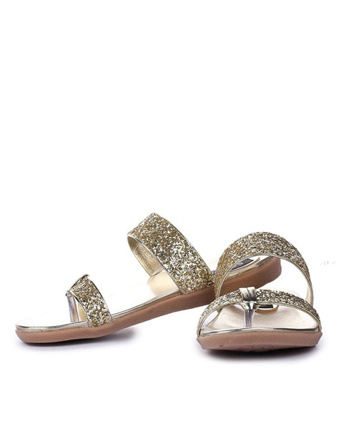 Flat Heel Rhinestone Casual Sandals | Womens fashion shoes, Flat slipper,  Bright flats