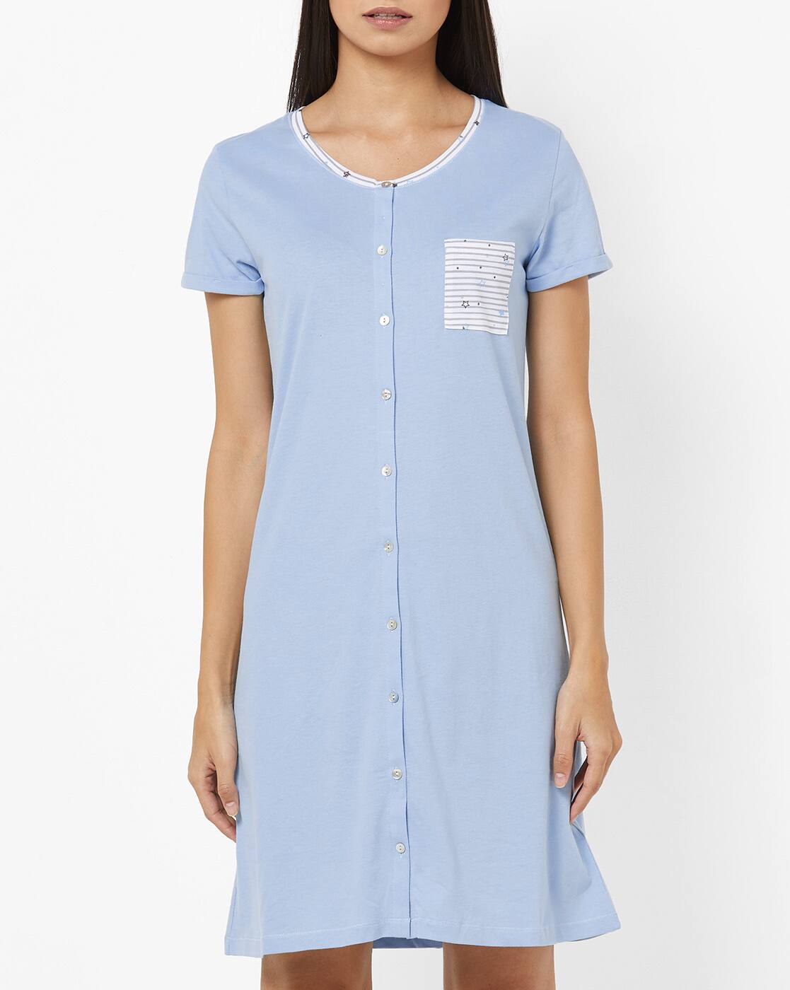 front opening nightdress