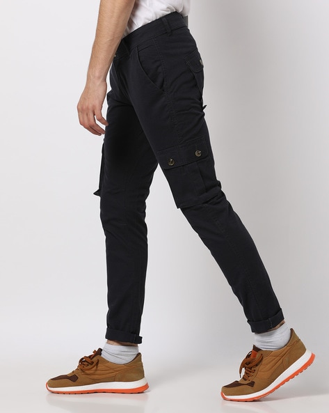 Navy Blue Cargo Trousers  Buy Navy Blue Cargo Trousers online in India