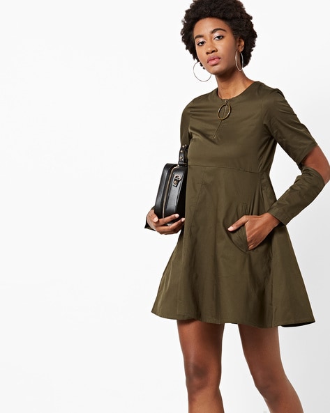 Olive skater clearance dress